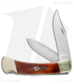 Buck Knives Buck 110/112 Combo Trapper Pocket Knife 4.75" Brown Bone 0110BNSSM1-B