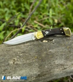Buck Knives Buck 110 Automatic Lockback Knife Ebony (3.75" Satin) -Buck Knives Buck 110 Automatic Lockback Knife Ebony Satin BHQ 51274 kp logg web