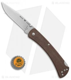 Buck Knives Buck 110 Slim Pro Lockback Knife Brown Micarta (3.75" Satin) 9 Buck Knives Buck 110 Slim Pro Lockback Knife Brown Micarta (3.75" Satin) -Buck Knives Buck 110 Hunter Slim Pro Brown Micarta BHQ 88726 er bottlecap