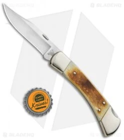 Buck Knives Buck 110 Lockback Folding Knife White Bone (3.75" Satin) 9 Buck Knives Buck 110 Lockback Folding Knife White Bone (3.75" Satin) -Buck Knives Buck 110 NS White Bone Clip BU110BNSSM4 BHQ 85121 jr bottlecap