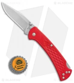 Buck Knives Buck 112 Slim Select Lockback Knife Red GFN (3" Satin) -Buck Knives Buck 112 Ranger Slim Select Red GFN Satin BHQ 88732 er bottlecap
