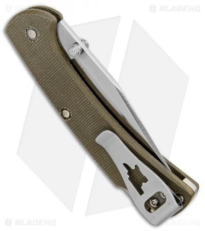 Buck Knives Buck 112 Slim Pro Lockback Folding Knife OD Green Micarta (3" Satin) 4 Buck Knives Buck 112 Slim Pro Lockback Folding Knife OD Green Micarta (3" Satin) - Image 2