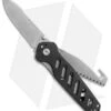 Buck Knives Buck 183 Alpha Crosslock Knife Black W/ Saw & Gut Hook Blade (3" Satin) 0183BKS1 -Buck Knives Buck 183 Alpha Crosslock black saw gut hook satin 0183BKS1 BHQ 66587 er 2