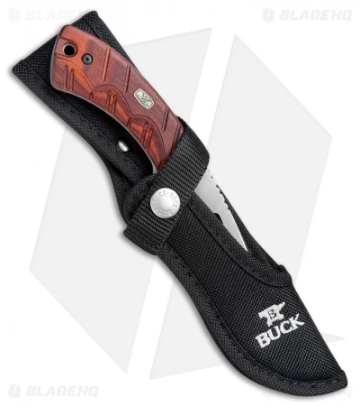 Buck Knives Buck 536 Open Season Guthook Fixed Blade Knife Red Wood (4.5" Satin) 0536RWG 5 Buck Knives Buck 536 Open Season Guthook Fixed Blade Knife Red Wood (4.5" Satin) 0536RWG - Image 3