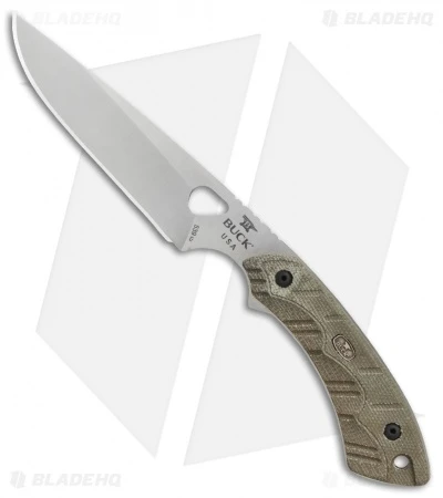Buck Knives Buck 539 Open Season Small Game Fixed Blade OD Green Micarta (4.25" Satin) 3 Buck Knives Buck 539 Open Season Small Game Fixed Blade OD Green Micarta (4.25" Satin)