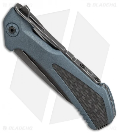 Buck Knives Buck 829 Marksman Elite Folding Knife Blue W/ Carbon Fiber Inlay (3.5" Black SW) 4 Buck Knives Buck 829 Marksman Elite Folding Knife Blue W/ Carbon Fiber Inlay (3.5" Black SW) - Image 2