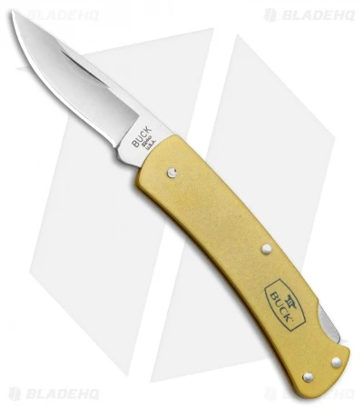 Buck Knives Buck Alumni Lockback Knife Gold Al (1.8" Stonewash) 0524GDS 3 Buck Knives Buck Alumni Lockback Knife Gold Al (1.8" Stonewash) 0524GDS