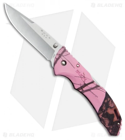 Buck Knives Buck Bantam BHW Lockback Knife Pink Mossy Oak Camo (3.625" Satin) 0286CMS10 3 Buck Knives Buck Bantam BHW Lockback Knife Pink Mossy Oak Camo (3.625" Satin) 0286CMS10