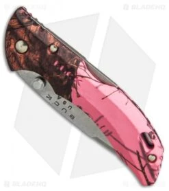 Buck Knives Buck Bantam BBW Lockback Knife Pink Mossy Oak Camo (2.75" Satin) 0284CMS10 7 Buck Knives Buck Bantam BBW Lockback Knife Pink Mossy Oak Camo (2.75" Satin) 0284CMS10 -Buck Knives Buck Bantam pink mossy oak camo satin BHQ 12358 er spine