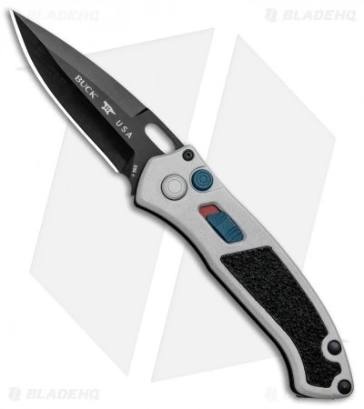 Buck Knives Buck Impact Automatic Knife Armor Crushed Silver (3.125" Black) 0898GYS1 3 Buck Knives Buck Impact Automatic Knife Armor Crushed Silver (3.125" Black) 0898GYS1