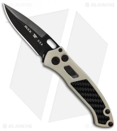 Buck Knives Buck Impact L.E. Legacy Automatic Knife Tan/Carbon Fiber (3.1" Black) 0898TNSLE 3 Buck Knives Buck Impact L.E. Legacy Automatic Knife Tan/Carbon Fiber (3.1" Black) 0898TNSLE