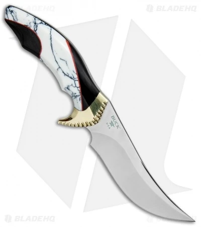 Buck Knives Buck Kalinga L.E. Legacy Fixed Blade White Turquoise/Buffalo Horn (4.8" Satin) 4 Buck Knives Buck Kalinga L.E. Legacy Fixed Blade White Turquoise/Buffalo Horn (4.8" Satin) - Image 2