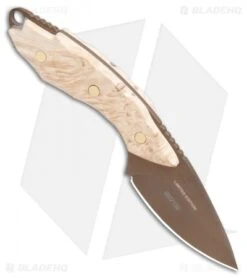 Buck Knives Buck Mini Alpha Hunter Fixed Blade Knife (2.5" Bronze) 0196BWSLE -Buck Knives Buck Mini Alpha Hunter Bronze BHQ 106689 jr spine