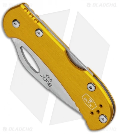 Buck Knives Buck Mini SpitFire Lockback Knife Yellow (2.75" Satin) 0726YWS 4 Buck Knives Buck Mini SpitFire Lockback Knife Yellow (2.75" Satin) 0726YWS - Image 2