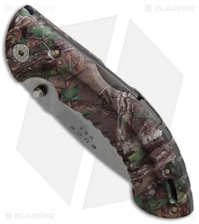 Buck Knives Buck Folding Omni Hunter 10PT Knife Realtree Green Camo (3" Satin) 4 Buck Knives Buck Folding Omni Hunter 10PT Knife Realtree Green Camo (3" Satin) - Image 2