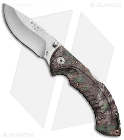Buck Knives Buck Folding Omni Hunter 10PT Knife Realtree Green Camo (3" Satin) 3 Buck Knives Buck Folding Omni Hunter 10PT Knife Realtree Green Camo (3" Satin)