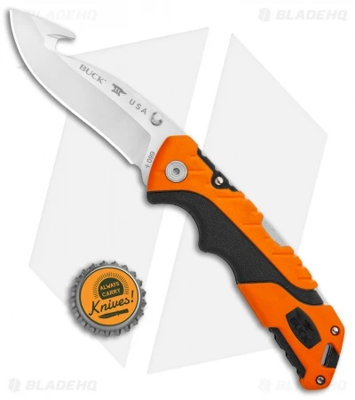 Buck Knives Buck Pursuit Pro Large Lockback Guthook Knife Black/Orange (3.5" Satin) 7 Buck Knives Buck Pursuit Pro Large Lockback Guthook Knife Black/Orange (3.5" Satin) - Image 5