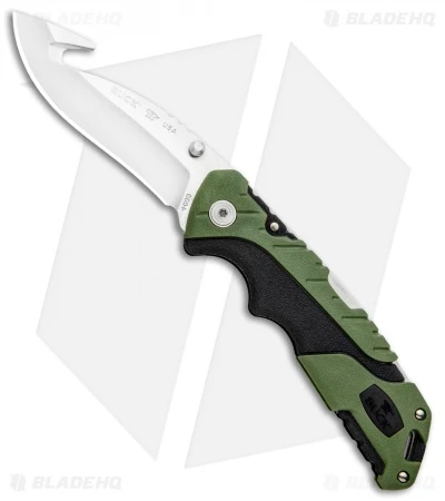 Buck Knives Buck Pursuit Large Guthook Lockback Knife Green GFN (3.5" Satin) 0660GRG 3 Buck Knives Buck Pursuit Large Guthook Lockback Knife Green GFN (3.5" Satin) 0660GRG