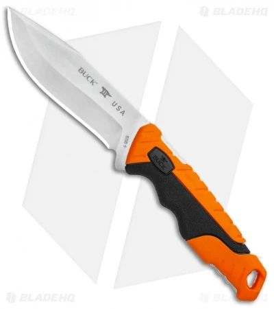 Buck Knives Buck Pursuit Pro Small Fixed Blade Knife Black/Orange (3.75" Satin) 3 Buck Knives Buck Pursuit Pro Small Fixed Blade Knife Black/Orange (3.75" Satin)