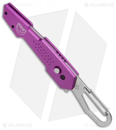 Buck Knives Buck Revolution Plunge Lock Knife W/ Carabiner Purple (3" Satin Serr) B437 4 Buck Knives Buck Revolution Plunge Lock Knife W/ Carabiner Purple (3" Satin Serr) B437 - Image 2