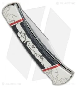 Buck Knives Buck Running Free L.E. Lockback Knife Black Jet Jasper (3.75" Mirror) 110YISLE1 9 Buck Knives Buck Running Free L.E. Lockback Knife Black Jet Jasper (3.75" Mirror) 110YISLE1 -Buck Knives Buck Running Free LE LB Black Jet Jasper Mirror 110YISLE1 BHQ 82011 jr side