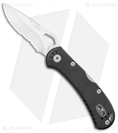 Buck Knives Buck SpitFire Lockback Knife Black (3.25" Satin Serr) 0722BKX1 3 Buck Knives Buck SpitFire Lockback Knife Black (3.25" Satin Serr) 0722BKX1
