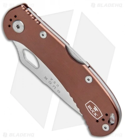 Buck Knives Buck SpitFire Lockback Knife Brown (3.25" Satin Serr) 0722BRX1 4 Buck Knives Buck SpitFire Lockback Knife Brown (3.25" Satin Serr) 0722BRX1 - Image 2