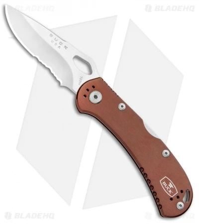 Buck Knives Buck SpitFire Lockback Knife Brown (3.25" Satin Serr) 0722BRX1 3 Buck Knives Buck SpitFire Lockback Knife Brown (3.25" Satin Serr) 0722BRX1