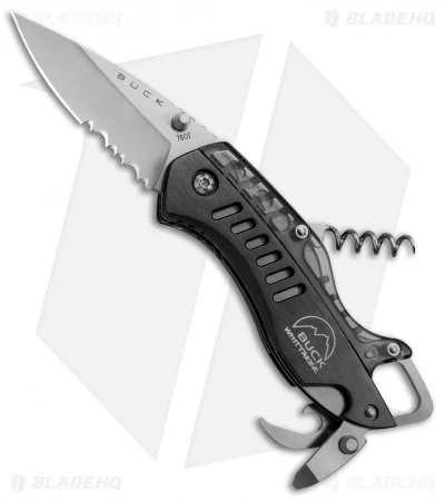 Buck Knives Buck Summit Liner Lock Knife Multi-Tool Black (2.5" Satin Serr) 3 Buck Knives Buck Summit Liner Lock Knife Multi-Tool Black (2.5" Satin Serr)