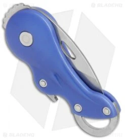 Buck Knives Buck Transport Light Blue Folding Key Chain Pocket Knife (1.2" Satin) 0756BLS-B1 -Buck Knives Buck Transport Light Blue Folding Key Chain Satin 0756BLS B1 BHQ 71296 jr side
