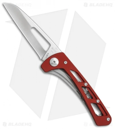 Buck Knives Buck Vertex Frame Lock Knife Red Aluminum (3" Satin) 0418RDS-B 3 Buck Knives Buck Vertex Frame Lock Knife Red Aluminum (3" Satin) 0418RDS-B