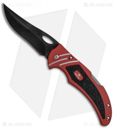 Buck Knives Buck Volt Lock Back Knife Red Aluminum (3.25" Black) 3 Buck Knives Buck Volt Lock Back Knife Red Aluminum (3.25" Black)