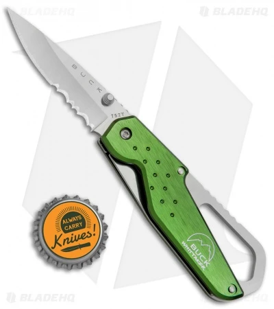 Buck Knives Buck Whittaker Approach Liner Lock Knife Green (2.625" Satin Serr) 6 Buck Knives Buck Whittaker Approach Liner Lock Knife Green (2.625" Satin Serr) - Image 4