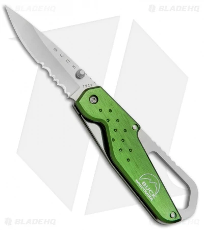 Buck Knives Buck Whittaker Approach Liner Lock Knife Green (2.625" Satin Serr) 3 Buck Knives Buck Whittaker Approach Liner Lock Knife Green (2.625" Satin Serr)