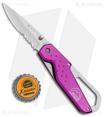 Buck Knives Buck Whittaker Approach Liner Lock Knife Purple (2.625" Satin Serr) 6 Buck Knives Buck Whittaker Approach Liner Lock Knife Purple (2.625" Satin Serr) - Image 4