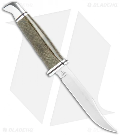 Buck Knives Buck Woodsman Pro Fixed Blade Knife Green Micarta (4" Satin) 4 Buck Knives Buck Woodsman Pro Fixed Blade Knife Green Micarta (4" Satin) - Image 2