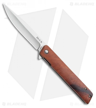 Buck Knives Buck Decatur Liner Lock Knife Guibourtia Ehie Wood (3.5" Satin) 0256BRS 3 Buck Knives Buck Decatur Liner Lock Knife Guibourtia Ehie Wood (3.5" Satin) 0256BRS