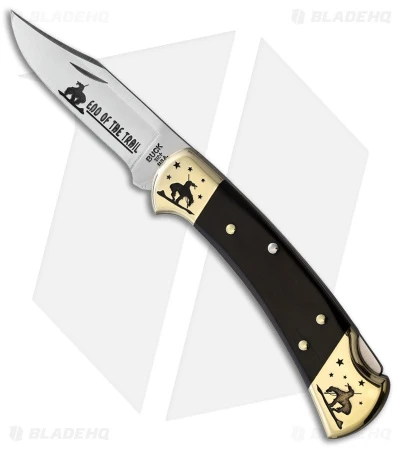 Buck Knives Yellowhorse Custom Buck 112 End Lockback Knife Ebony Wood (3" Satin) 3 Buck Knives Yellowhorse Custom Buck 112 End Lockback Knife Ebony Wood (3" Satin)