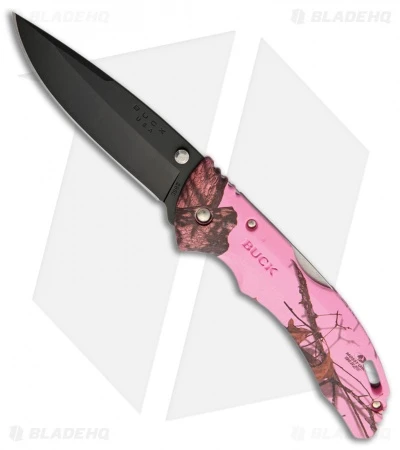 Buck Knives Buck BHW Bantam Pink Camo Lockback Knife (3.625" Black) 3 Buck Knives Buck BHW Bantam Pink Camo Lockback Knife (3.625" Black)
