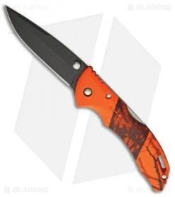 Buck Knives Buck BLW Bantan Orange Camo Lock Back Knife (3.125" Black)