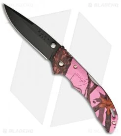 Buck Knives Buck BLW Bantam Pink Camo Lock Back Knife (3.125" Black)
