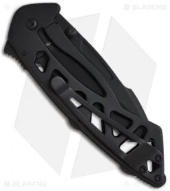 Buck Knives Buck Bones Frame Lock Knife (3" Black Serr) 0870BKX-B -Buck Knives buck bones 0870bkx b cat3595 back