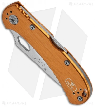 Buck Knives Buck SpitFire Lockback Knife Orange (3.25" Satin Serr) 0722ORX1 4 Buck Knives Buck SpitFire Lockback Knife Orange (3.25" Satin Serr) 0722ORX1 - Image 2