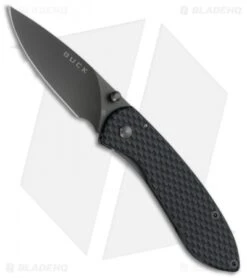 Buck Knives Buck Nobleman Frame Lock Knife Sim Carbon Fiber (2.625" Gray) 0327CFS