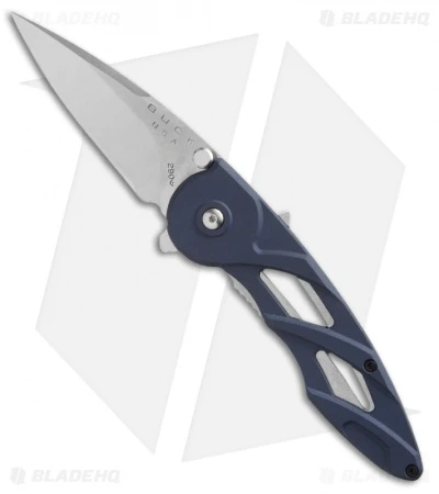 Buck Knives Buck Rush Spring Assisted Knife Blue Aluminum (2.5" Satin) 0290BLS1 3 Buck Knives Buck Rush Spring Assisted Knife Blue Aluminum (2.5" Satin) 0290BLS1
