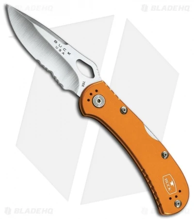 Buck Knives Buck SpitFire Lockback Knife Orange (3.25" Satin Serr) 0722ORX1 3 Buck Knives Buck SpitFire Lockback Knife Orange (3.25" Satin Serr) 0722ORX1