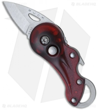 Buck Knives Buck Transport Red Folding Key Chain Pocket Knife (1.25" Satin) 0756RDS-B 3 Buck Knives Buck Transport Red Folding Key Chain Pocket Knife (1.25" Satin) 0756RDS-B