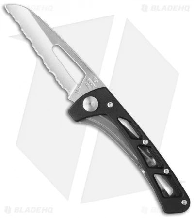 Buck Knives Buck Vertex Frame Lock Knife Black Aluminum (3" Full Serr) 0418BKX-B 3 Buck Knives Buck Vertex Frame Lock Knife Black Aluminum (3" Full Serr) 0418BKX-B